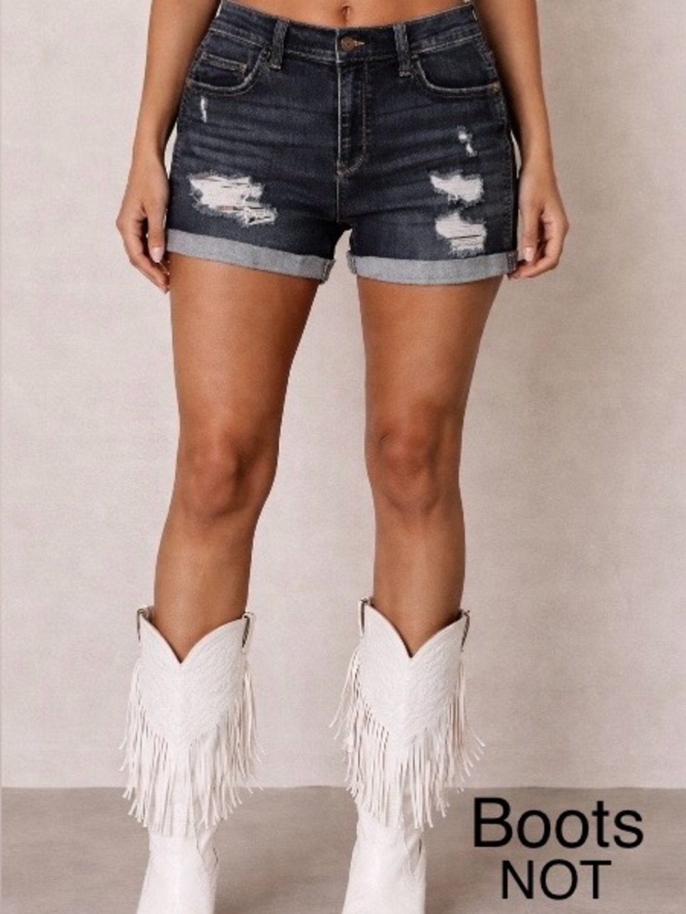 Hollister High Rise Denim Destressed Shorts Size 13 - 31 Waist Soft Stretch